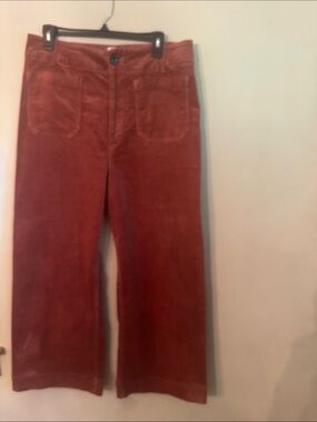 Maeve Rust Corduroy Boot-Cut Pants